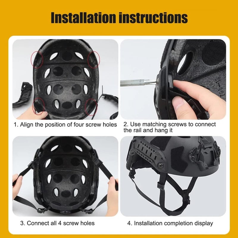 AZB Tactical Helmet Strap Adjustable Chin Strap Inner Suspension System with Bolts and Screws for Tactical Fast MICH IBH Airsoft Helmets - Image 5